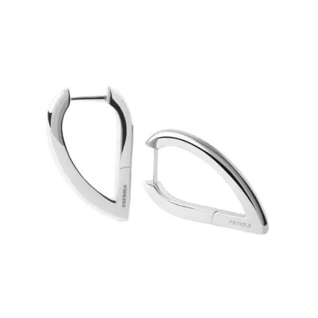 Pendientes Aros PdPaola Vento Mini Baño Rodio AR02-G25-U