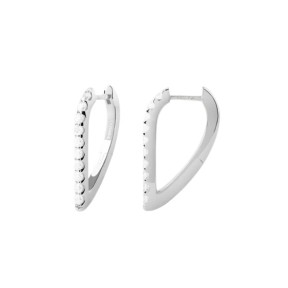 Pendientes Aros PdPaola Gloss Baño Rodio y Circonitas...