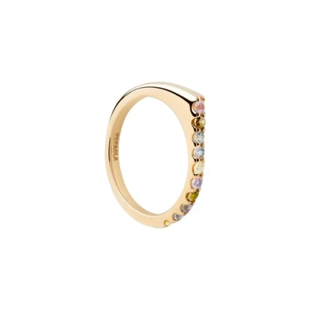 Anillo PdPaola Oda Baño Oro y Circonitas Multicolor AN01-E89
