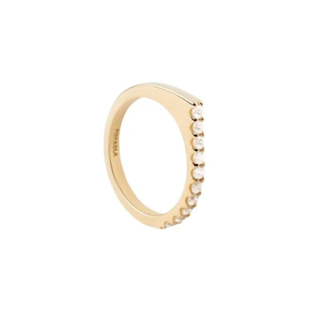 Anillo PdPaola Gloss Baño Oro y Circonitas Blancas AN01-E90