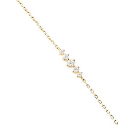 Pulsera PdPaola Estela Baño Oro y Circonitas Blancas PU01-A43-U