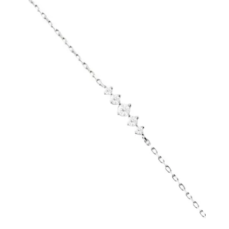 Pulsera PdPaola Estela Baño Rodio y Circonitas Blancas PU02-A43-U