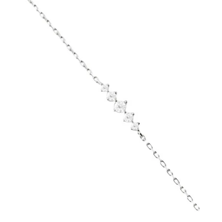 Pulsera PdPaola Estela Baño Rodio y Circonitas Blancas PU02-A43-U