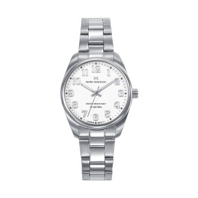 Reloj Mark Maddox Plateado y Blanco Analógico Mujer...
