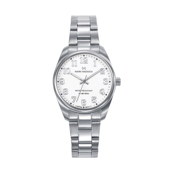 Reloj Mark Maddox Plateado y Blanco Analógico...