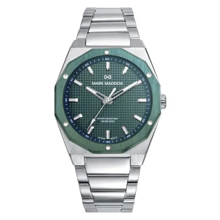 Reloj Mark Maddox Plateado y Verde Analógico Hombre HM1030-67