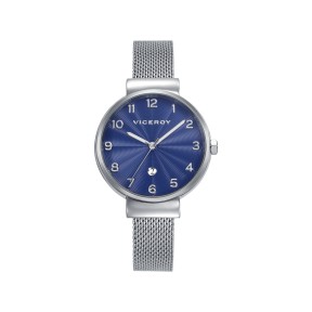 Reloj Viceroy Plateado y Azul Analógico Mujer 41150-35