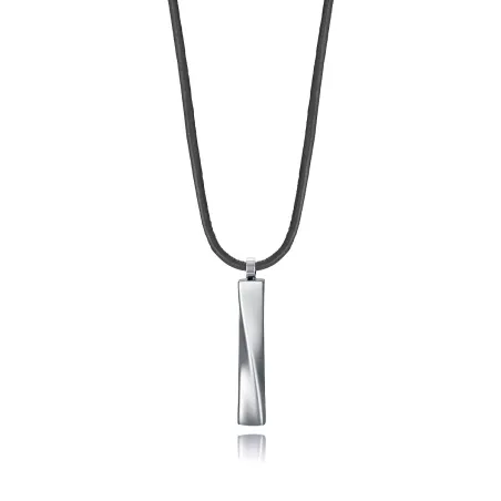 Gargantilla Viceroy Fahsion Piel Marrón y Acero Hombre 75429C01000