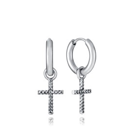 Pendientes Viceroy Fashion Cruz Acero Hombre 14337E01000
