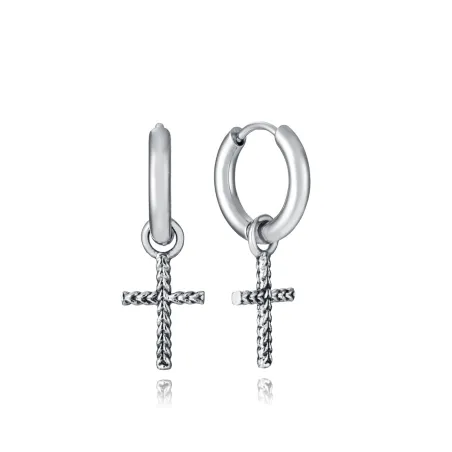 Pendientes Viceroy Fashion Cruz Acero Hombre 14337E01000