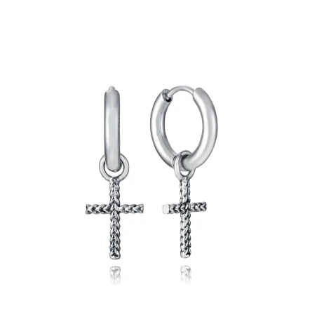Pendientes Viceroy Fashion Cruz Acero Hombre 14337E01000