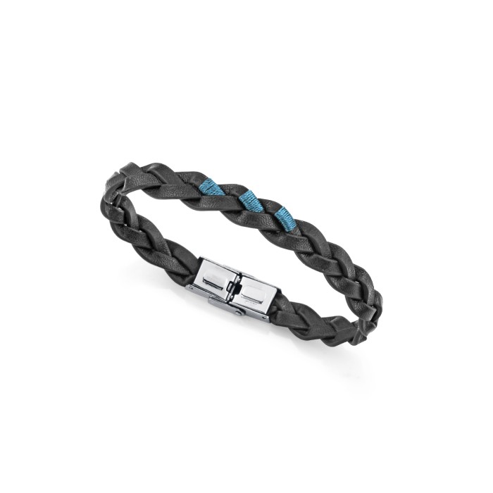 Pulsera Viceroy Fashion Piel Negra y Acero...