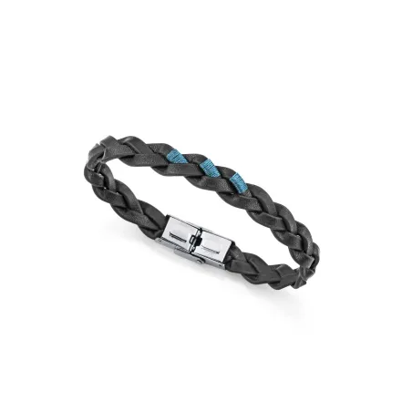 Pulsera Viceroy Fashion Piel Negra y Acero 14333P01010