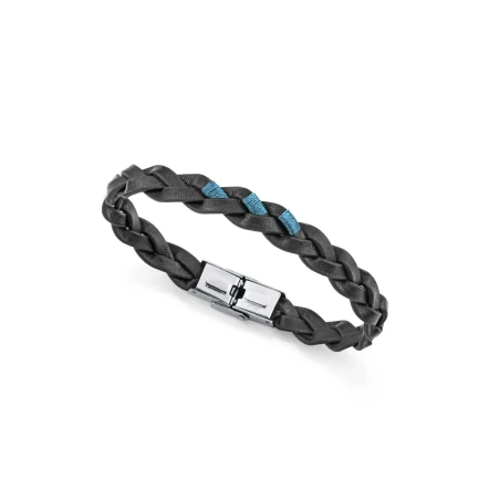 Pulsera Viceroy Fashion Piel Negra y Acero 14333P01010