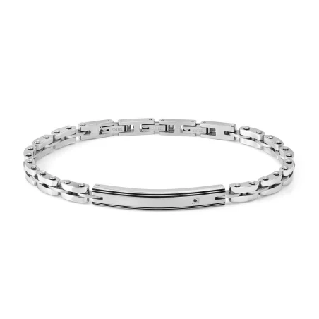 Pulsera Nomination Strong Placa Acero y Diamante Negro 028339/058