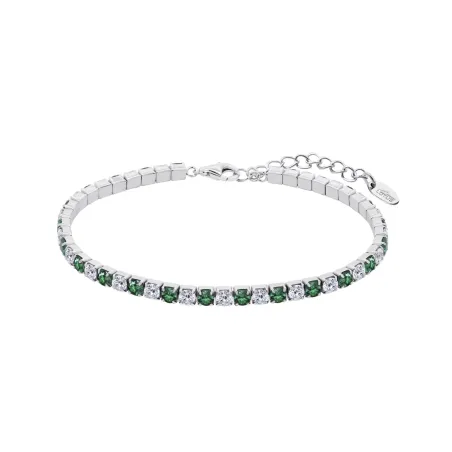 Pulsera Lotus Silver Plata y Circonitas Blancas y Verdes LP3452-2/7