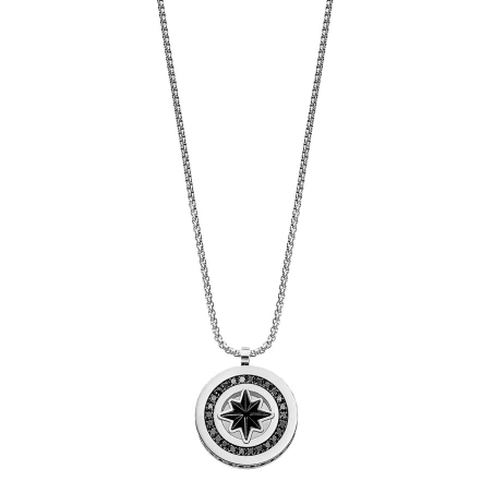 Collar Lotus Style Men In Black Acero y Estrella Polar Negra LS2368-1/1