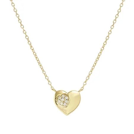 Gargantilla Nomination Petit Sparkle Corazón Acero Baño Oro y Circonitas Blancas 242309/006