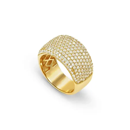 Anillo Nomination Enigmatic Shine Acero Baño Oro y Circonitas Blancas 242411/012/008