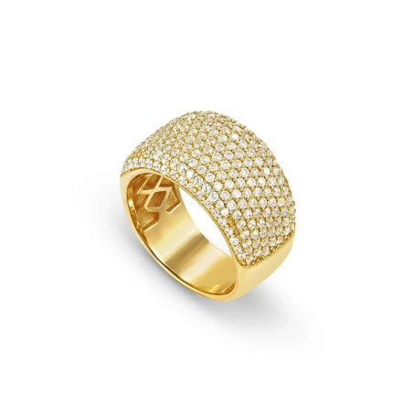 Anillo Nomination Enigmatic Shine Acero Baño Oro y Circonitas Blancas 242411/012/008