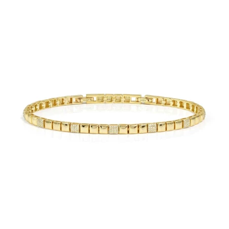 Pulsera Nomination Enigmatic Shine Acero Baño Oro y Circonitas Blancas 242413/012