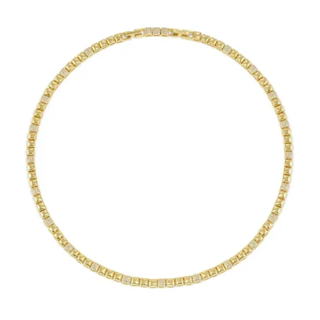 Collar Nomination Enigmatic Shine Acero Baño Oro y Circonitas Blancas 242416/012