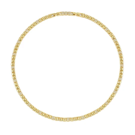 Collar Nomination Enigmatic Shine Acero Baño Oro y Circonitas Blancas 242416/012