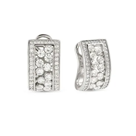 Pendientes Nomination Life Bouquet Semi Aro Acero y Circonitas Blancas 242523/010