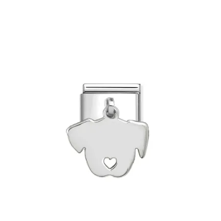 Composable Classic CHARMS PLATOS acero y plata Colgante morro perro 331801/14
