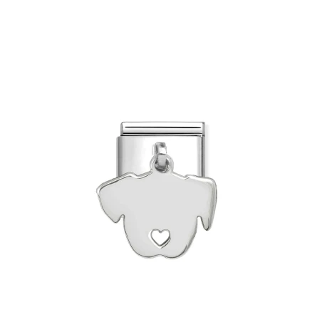 Composable Classic CHARMS PLATOS acero y plata Colgante morro perro 331801/14