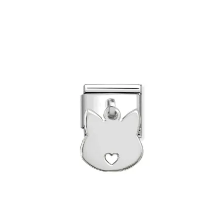 Composable Classic CHARMS PLATOS acero y plata Colgante morro gato 331801/15
