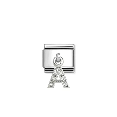 Composable Classic CHARMS LETRAS CIRCONITAS acero y plata 331818/01