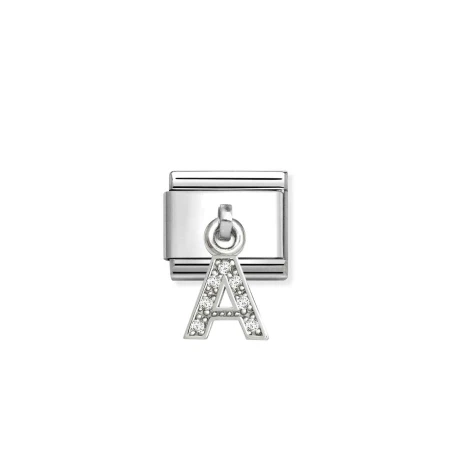 Composable Classic CHARMS LETRAS CIRCONITAS acero y plata 331818/01