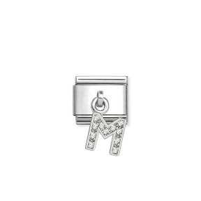 Composable Classic CHARMS LETRAS CIRCONITAS acero y plata...
