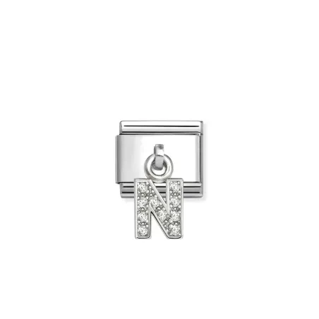 Composable Classic CHARMS LETRAS CIRCONITAS acero y plata 925 N 331818/14