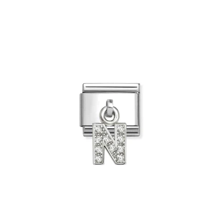 Composable Classic CHARMS LETRAS CIRCONITAS acero y plata 925 N 331818/14