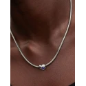 Charm Pandora Corazón Grabable y Cristal Azul Princesa 794161C09
