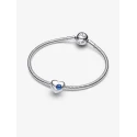 Charm Pandora Corazón Grabable y Cristal Azul Princesa 794161C09