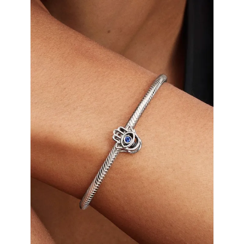 Charm Pandora Mano de Fátima Cristal Azul 794062C01