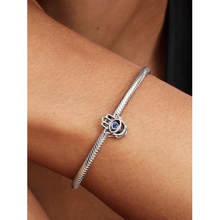 Charm Pandora Mano de Fátima Cristal Azul 794062C01