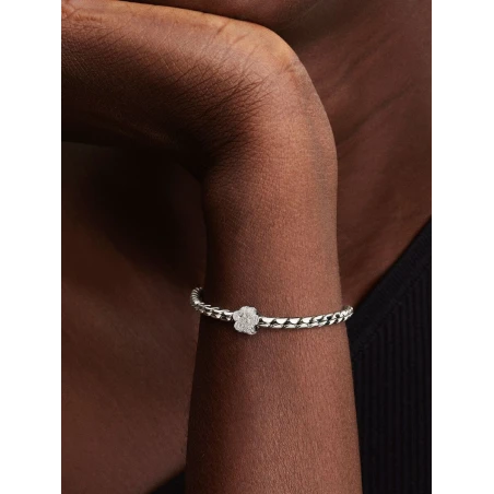 Charm Pandora Mini Huella Textura Plata 794043C00