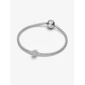Charm Pandora Mini Huella Textura Plata 794043C00