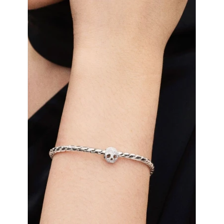 Charm Pandora Mini Calavera Textura Plata 794040C00