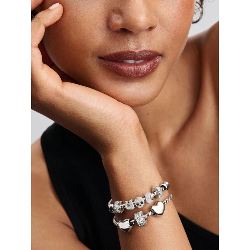 Charm Pandora Mini Calavera Textura Plata 794040C00
