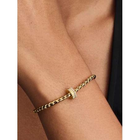 Charm Clip Pandora Ranurado Baño Oro 764078C01