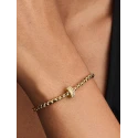 Charm Clip Pandora Ranurado Baño Oro 764078C01