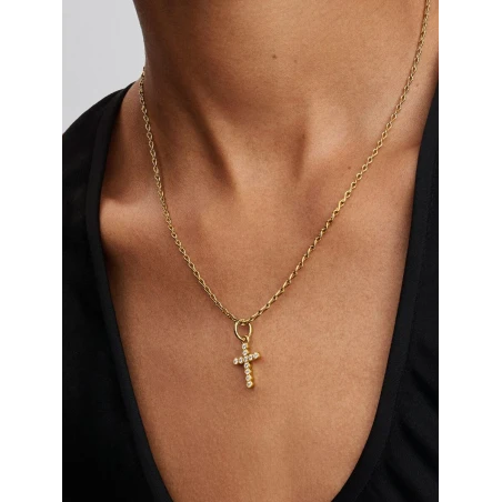 Charm Colgante Pandora Cruz Baño Oro 764063C01