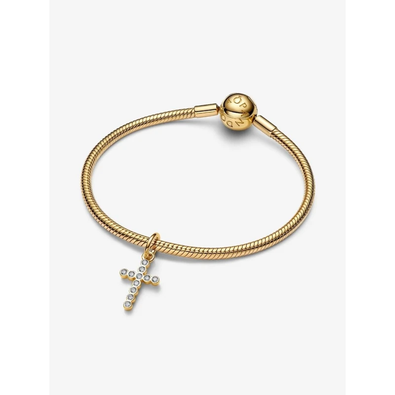 Charm Colgante Pandora Cruz Baño Oro 764063C01