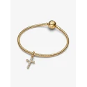 Charm Colgante Pandora Cruz Baño Oro 764063C01