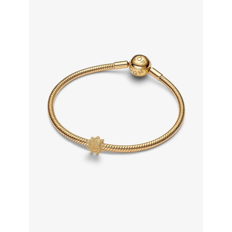 Charm Pandora Mini Sol Textura Baño Oro 764052C00